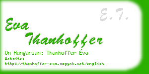 eva thanhoffer business card